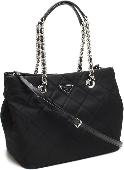 1bg740 prada|Prada Midnight Black Quilted Tessuto Chain Designer Shoulder .